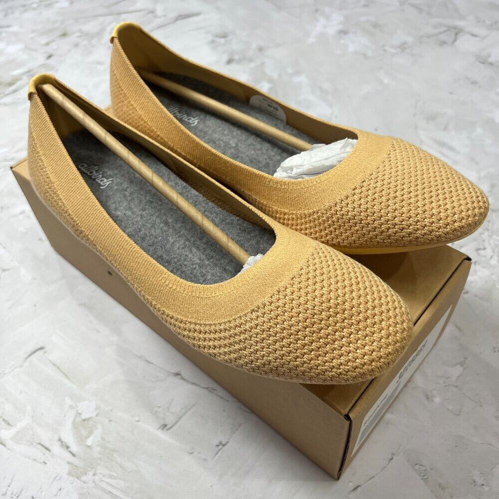 NEW Allbirds SIZE 10 Tree Breezers Shoes Lux Beige Breathable Knit Flat NIB - Picture 2 of 9
